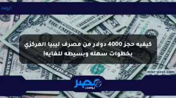 كيفية حجز 4000 دولار من مصرف ليبيا المركزي بخطوات سهلة وبسيطة للغاية!